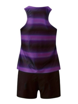 Moda damska Sporty Tankini Set Plus Ombre Print Lace Up 244965