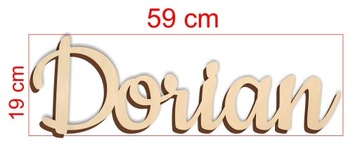 Drewniany Napis Dowolne Imię 6-7 liter Milenka DREWNIANY NAPIS Amelia