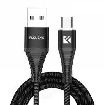 Przewód kabel USB Typ-C Podświetlany 1m Czarny LED