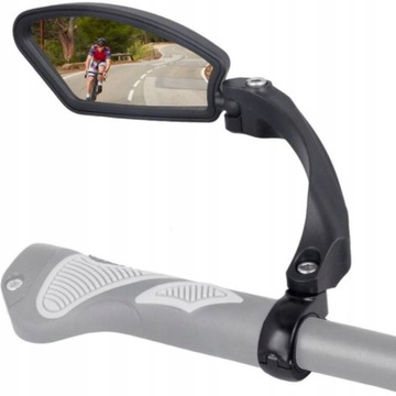 ВЕЛОСИПЕДНОЕ ЗЕРКАЛО ЗАДНЕЕ СЛЕВА, РЕГУЛИРОВКА УГЛА РУЛЯ