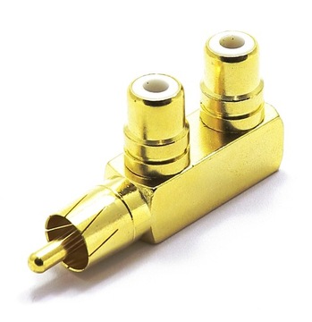 ADAPTER WTYK RCA/2xGN.RCA ZŁOTY RP04 VITALCO