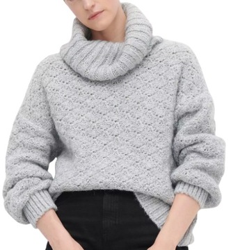 GOLF SWETER LUŹNY BŁYSZCZĄCY RESERVED SZARY r.S