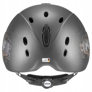 Kask jeździecki Uvex ONYXX Friends II antrazit - mat 49-54cm.