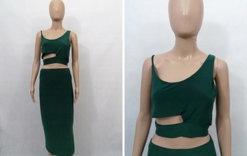KOMPLET DAMSKI ZIELONY BASIC 42 XL Boohoo 1AAC