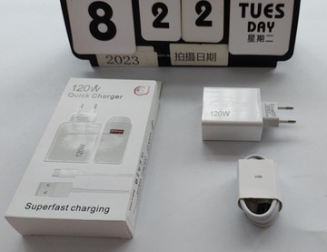 БЫСТРОЕ ЗАРЯДНОЕ УСТРОЙСТВО 120 Вт ДЛЯ XIAOMI HONGMI USB TYPE-C + КАБЕЛЬ