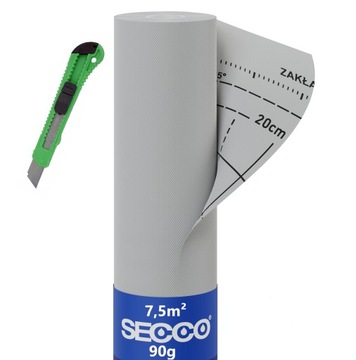 MEMBRANA DACHOWA FOLIA NA DACH - SECCO VENTILA 90g - 1,5mx5mb - 7,5m²