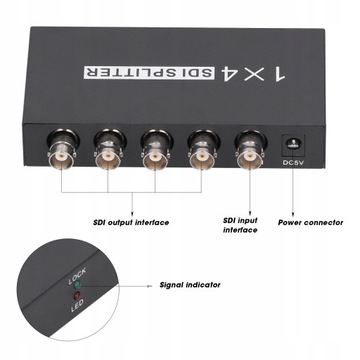 100240V F214 Разветвитель SDI 1x4, от 1 до 4 выходов