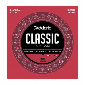 Struny do gitary klasycznej D'Addario Nylon EJ27N