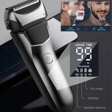 Maszynka do golenia BRODY na mokro i na sucho CARRERA Li-Ion 1200mAh