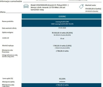 Volkswagen Amarok II 2025 Volkswagen Amarok Life 2.0 TDI 205 KM Automat 2.0 Diesel 205KM, zdjęcie 1