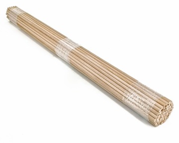 Kołki bukowe Fi 8 mm, 100 cm, 50 sztuk