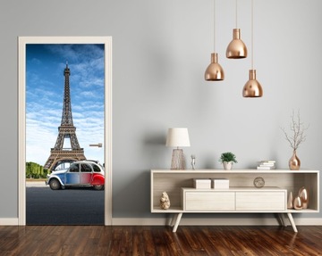 Шпон, наклейка, дверная пленка, ПАРИЖ, ЭЙФЕЛЕВАЯ БАШНЯ