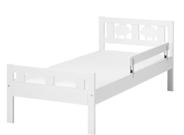 IKEA KRITTER Rama łóżka z dnem z listew, biały