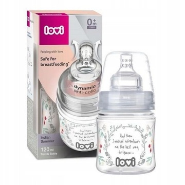 Butelka Lovi 120ml smoczek 0m+ Trends Indian Sumer