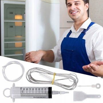 Набор для очистки сливной трубы холодильника 5 в 1, щетка, шприц, шланг