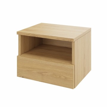 Szafka nocna wisząca, szuflada click-on i półka, szerokość 40 cm