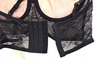 Бюстгальтер Atlantic push up, мини-корсет, черный, французское кружево, 75С