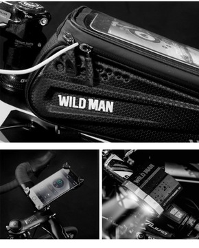 ВОДОНЕПРОНИЦАЕМАЯ СУМКА ДЛЯ ВЕЛОСИПЕДА СУМКА В РАМКЕ ЧЕХОЛ ДЛЯ ТЕЛЕФОНА 1 Л WILD MAN