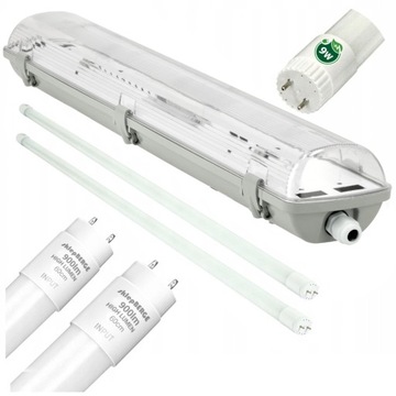 Oprawa Hermetyczna 60cm Blacha + 2x świetlówki LED