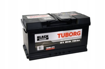 Akumulator Tuborg Black TB580-072 12V 80Ah 720A P+