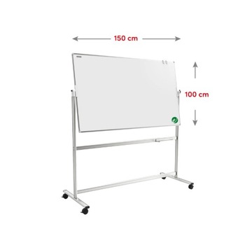 Доска керамическая мобильная отдельно стоящая 150х100см белая, двусторонняя + бесплатно