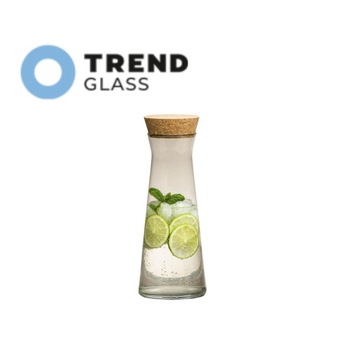 DZBANEK KARAFKA Z KORKIEM BUTELKA SZKLANA NA WODĘ WINO WAZON 1,1L EMMA