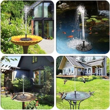 Солнечный плавающий фонтан 190л/ч 6 форсунок + подарок