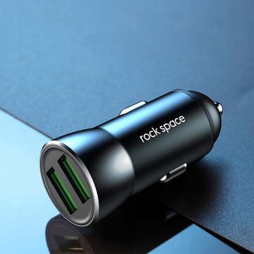 РОК| Маленькое и мощное автомобильное зарядное устройство на 2 порта USB 2,4 А.