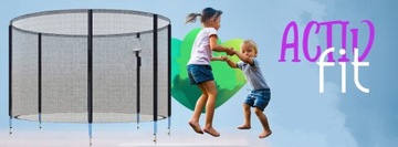 Сетка для уличного батута 300-312 см, 180 см, 6 стоек, ПРОЧНЫЙ батут