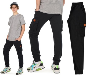 Spodnie BOJÓWKI dresowe SUPER JAKOŚĆ r.128 Czarny Prod.PL