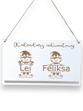 KALENDARZ ADWENTOWY PERSONALIZOWANY DOWOLNE IMIE IMIONA SKRZATY