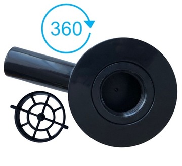 ЛИНЕЙНЫЙ СЛИВ 90см ЧЕРНЫЙ 2в1 ДЛЯ ПЛИТКИ, ВРАЩАЮЩИЙСЯ