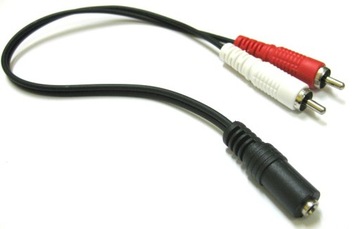 Adapter przejście MINIJACK(F) 3.5 - 2x Chinch(M)