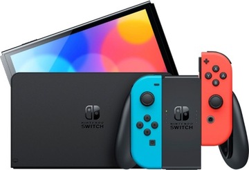 Nintendo SWITCH Oled+3 игры+стекло+футляр+2 сердечка