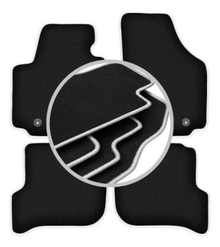 Koberce do auta stříbrné barvy pro: Seat Altea minivan 2004-08.2008