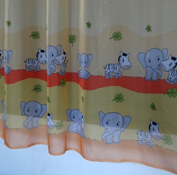 MG ВУАЛЬ ШТОРА ELEPHANTS ЖЕЛТАЯ WM01/02 высота 160см, пол 0,5м