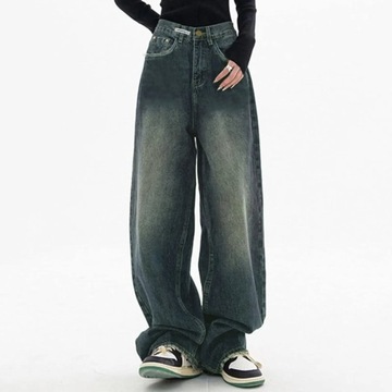 Baggy Jeans Women High Waisted Denim Pants Wide Le