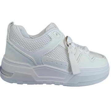 Damskie Buty Sneakersy Sportowe Adidasy Seastar na Platformie Białe r. 40