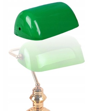 Klosz Tradycyjny Abażur Rzemiosła Ornament Zielony do lampy Bankierskiej