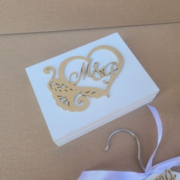 Свадебный набор Коробка для конвертов/вешалки для колец