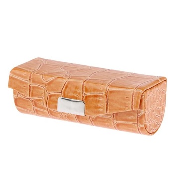 3 футляра для губной помады с держателем для зеркала, сумочка для губной помады оранжевого, красного и коричневого цвета