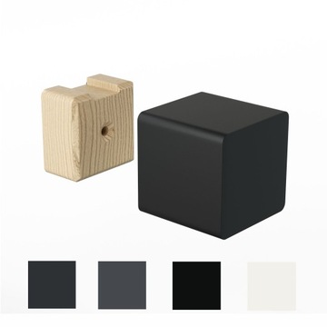 Zakończenie RAL poręczy drewnianej 40x40 + adapter