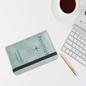 RFID-кошелек, блокирующий органайзер для документов, чехол, дорожный кошелек, коричневый