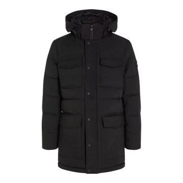 TOMMY HILFIGER KURTKA MĘSKA ZIMOWA ROCKIE UTILITY PARKA CZARNA r.L