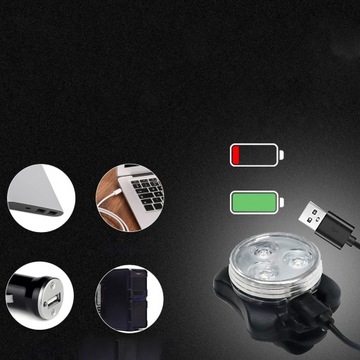 Lampka Rowerowa Światło PRZÓD TYŁ LED na rower kierownicę MOCNA USB