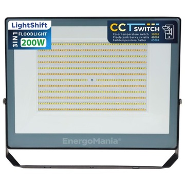 Naświetlacz LED LightShift CCT 200W 27000 lm 3w1 ciepła neutralna zimna