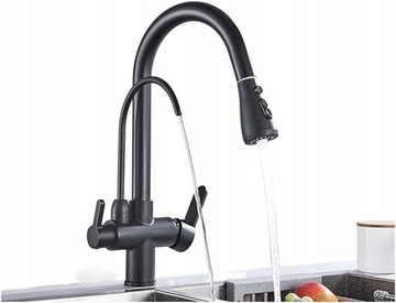 Трехходовой смеситель для кухонной мойки с фильтром для воды