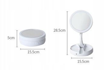 PODŚWIETLANE LUSTERKO DO MAKIJAŻU POWIĘKSZAJĄCE