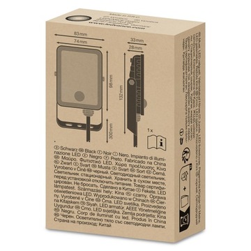 Светодиодный прожектор 10Вт IP65 LEDVANCE MOTION SENSOR