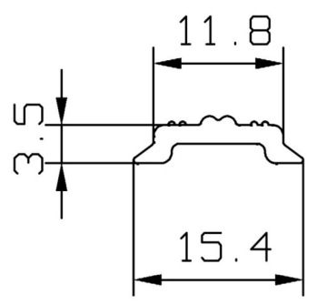 Маскирующее уплотнение Wedge TAPE, шире на 15,4 мм.